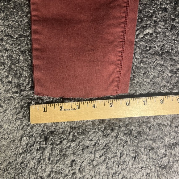 Mud Size 11 High-Rise Jagging's New With Tags Cut Off Bottom Bottoms Red Rust - Picture 9 of 14